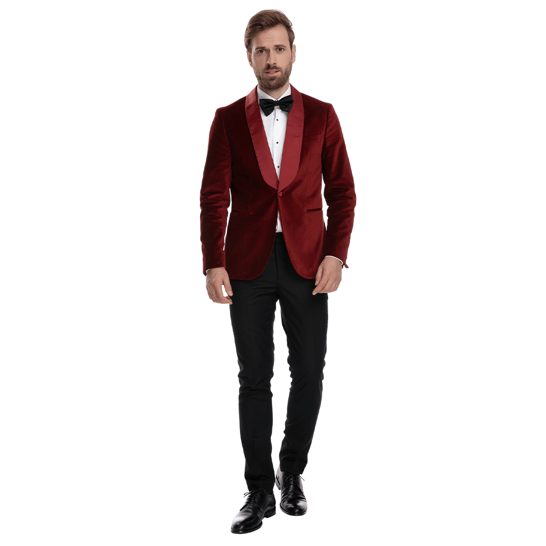 Ruby Velvet Shawl Collar Tuxedo
